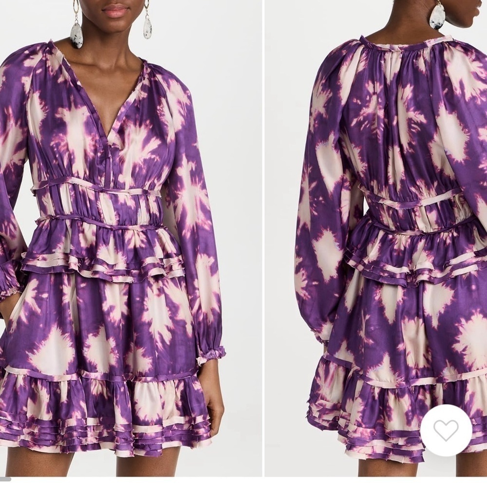 Ulla Johnson Emery Silk Tiered Ruffle Dress 10